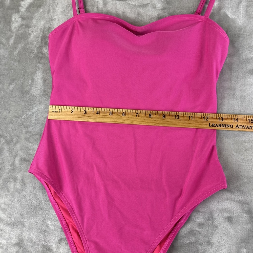 Relleciga Italy One Piece Swimsuit Women's M Hot Pink Cheeky Bandeau Sexy (1211) - Picture 8 of 10